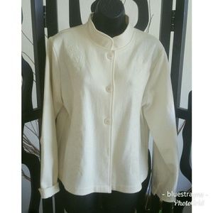 Vintage Cream Blazer With Embroidery Size M
